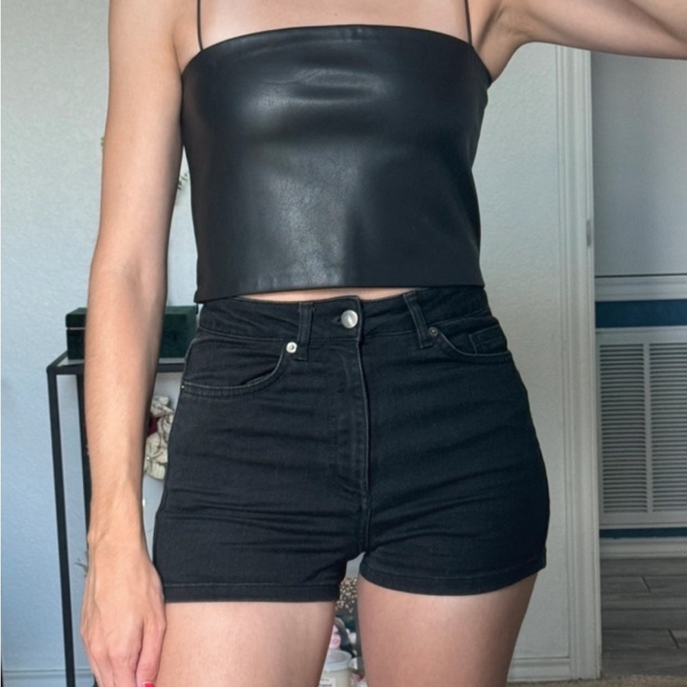 Black High-Waisted Shorts